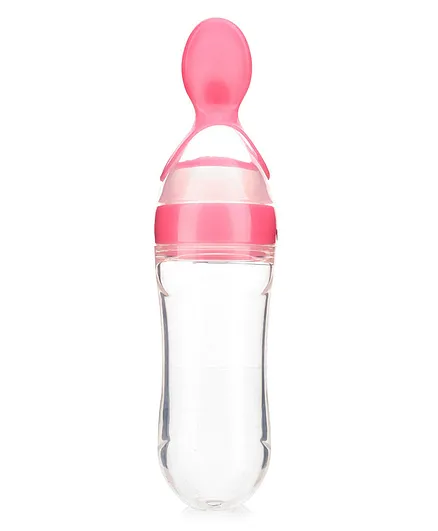 Babyhug Squeezy Silicone Food Feeder- Pink