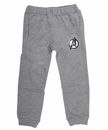 Marvel By Crossroads Avengers Logo Print Full Length Elasticated Pants - Grey