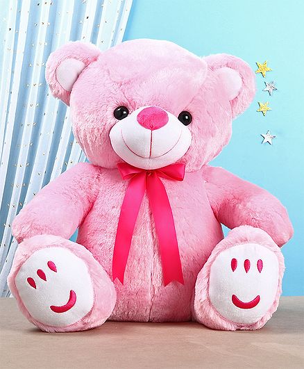 Teddy Bear Soft Toy with Bow Pink 