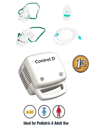 Control D Nebulizer With Child & Adult Mask - White