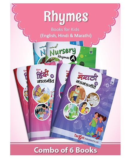 Target Publications Nursery Rhymes Books Pack Of 6 English Hindi