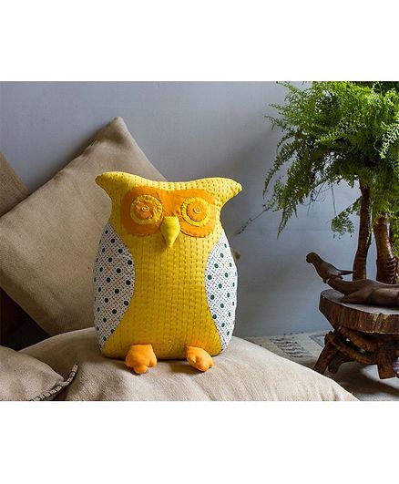 Kopai Paar Handmade Owl Shaped Cushion Yellow Online In India Buy