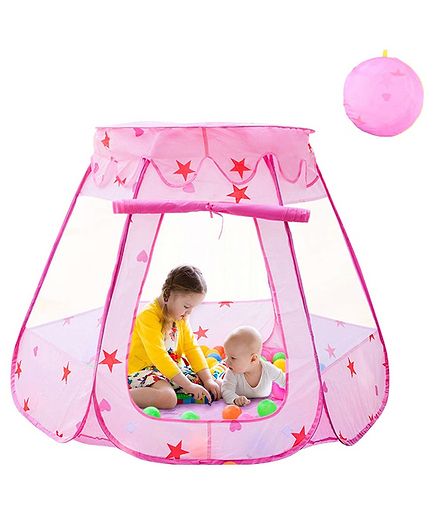 Playhood Pop Up Play Tent House Star Print Pink Online India Buy Outdoor Play Equipment For 2 8 Years At Firstcry Com