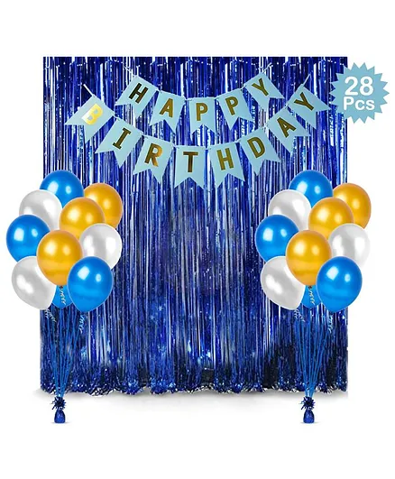 Party Propz Birthday Decoration Kit Blue - 28 Pieces
