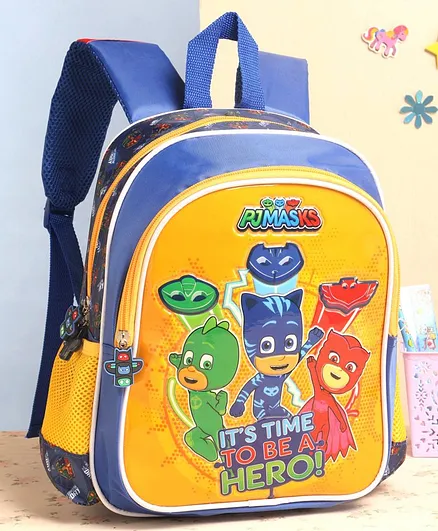PJ Mask School Bag Blue Yellow - 12 Inches