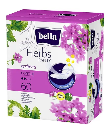 Bella Herbs Panty Liners with Verbena Extract - 60 Pieces
