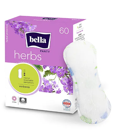 Bella Herbs Panty Liners with Verbena Extract - 60 Pieces