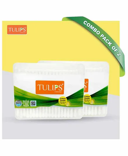 Tulips Cotton Swabs Pack of 2 - 200 Stems Each