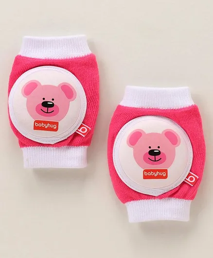 Babyhug Elbow & Knee Protection Pads Pink and White (Design May Vary)