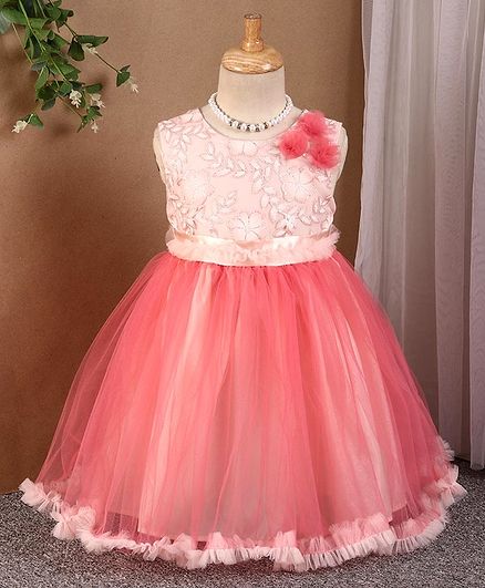 New Floral Girls Party Dress in Pink Black 9-12 12-18 18-24 Months 2-3 Years