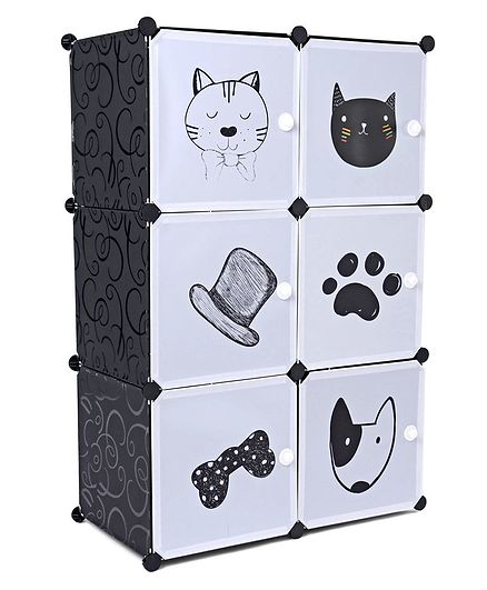 6 Compartment Storage Cabinet Grey Online In India Buy At Best Price From Firstcry Com 3348433