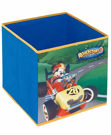 Arditex Disney Mickey Mouse Roadster Racers Fabric Foldable Storage Cube - Blue & Green