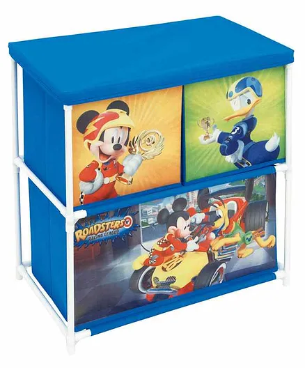 Arditex Disney Mickey Mouse 4 Bins with Storage Shelf - Blue