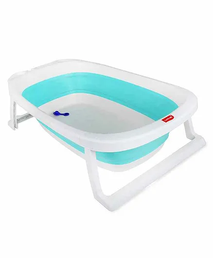 LuvLap Foldable Bath Tub with Soap Case - Sea Green