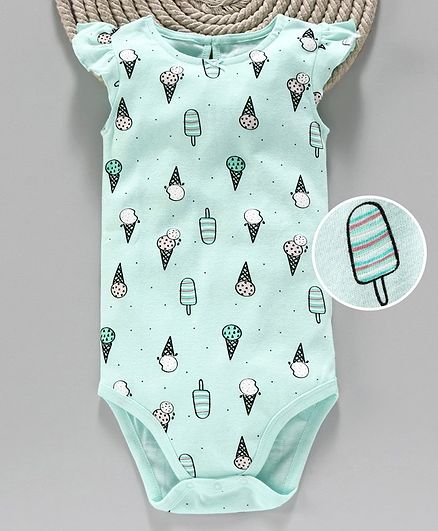 mint green baby onesie