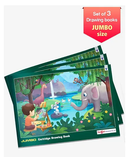 Target Jumbo Size Drawing Book Set of 3 - 36 Pages each