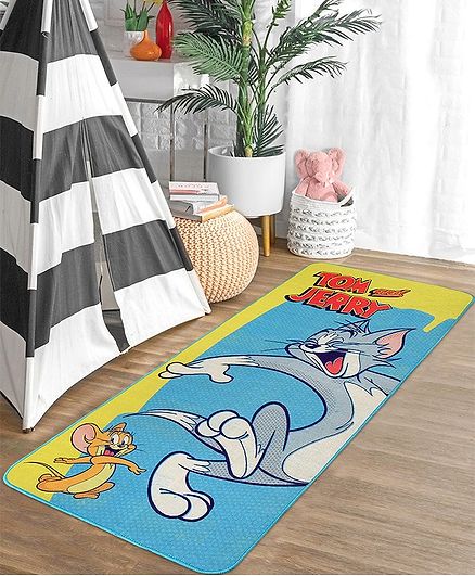Saral Home Tom & Jerry Theme Yoga Mat - Blue...