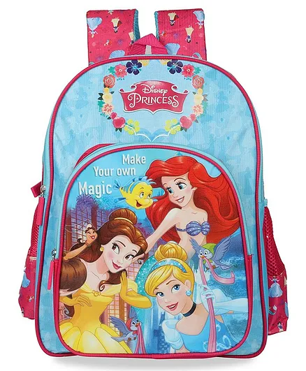 Disney Princess School Bag Pink Blue - 14 Inches