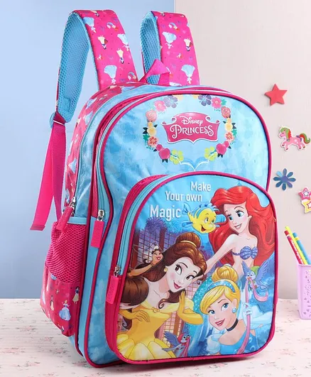 Disney Princess School Bag Pink Blue - 18 Inches