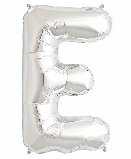Funcart 30 Inches Letter E Foil Balloon - Silver