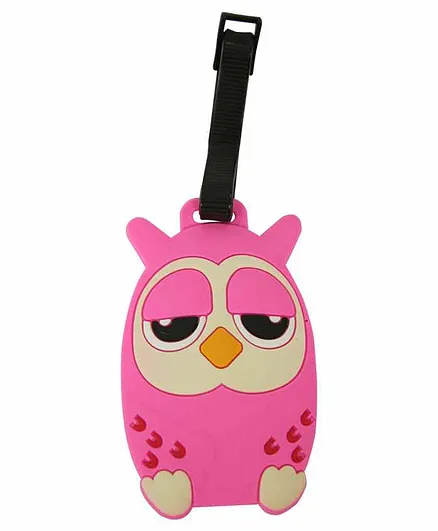 Smilykiddos Luggage Tag Owl Design - Pink