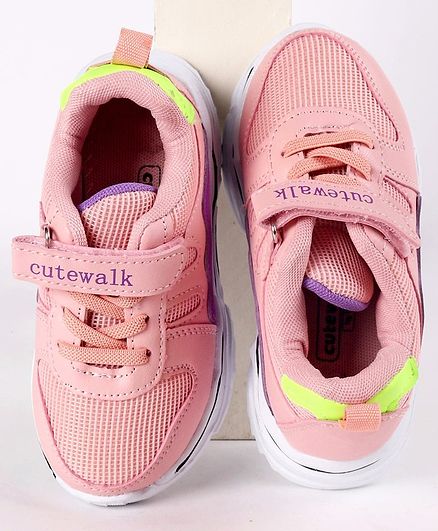 Cute Walk by Babyhug Sport Shoes - Pink 