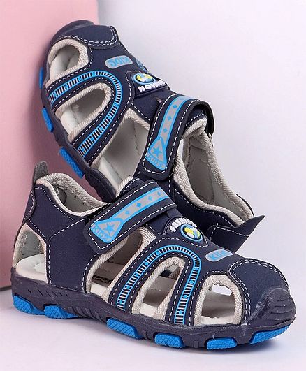 navy blue closed toe sandals