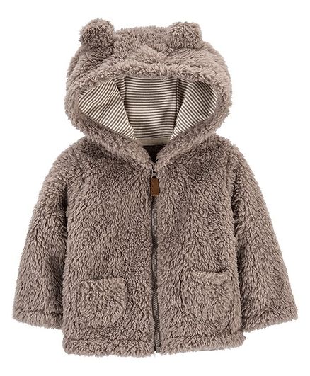 hooded sherpa jacket