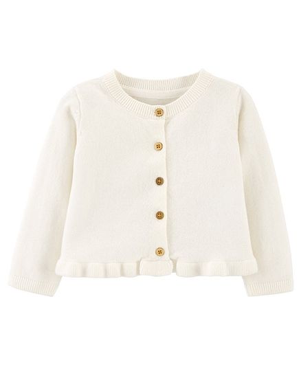carter's white cardigan