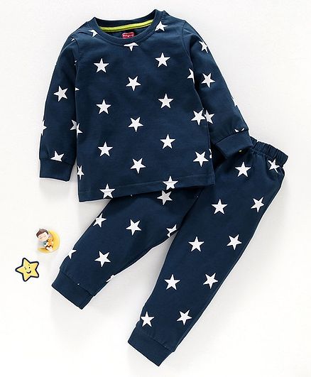 Babyhug Full Sleeves Night Suit Star 