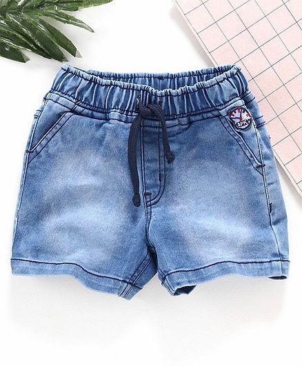 stretchy waist jean shorts