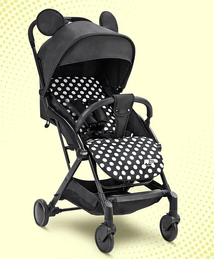 Baby Stroller with Canopy and Recliner - Black