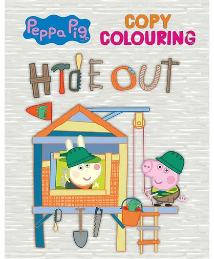 Peppa Pig Copy Colouring Hide Out - English