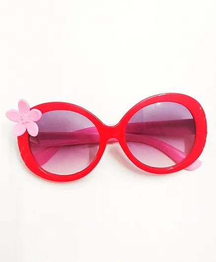 Kid-O-World Big Flower Sunglasses - Red & Pink
