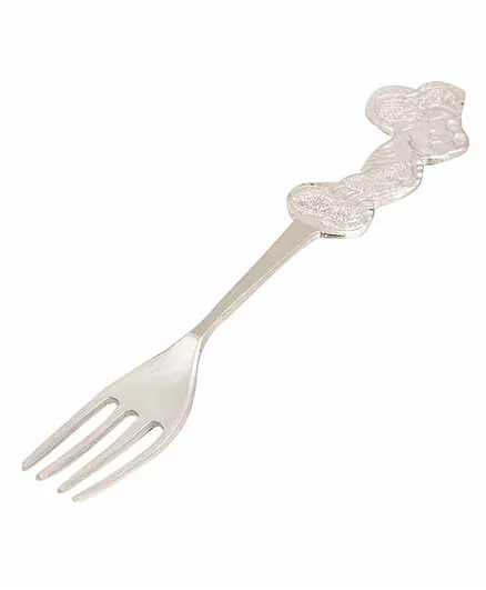 Osasbazaar Sterling Silver Baby Fork With Mickey Mouse Design on Top - Silver