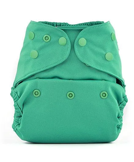 Bumberry Cloth Diaper Cover With One Bamboo Insert - Blue Green (Button Color May Vary)