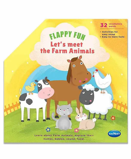 Navneet Flappy Fun Lets Meet the Farm Animals Picture Book - English
