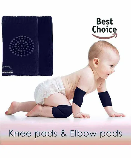 BabyMoon Anti Slip Stretchable Knee Cap Or Elbow Safety Protector - Dark Blue
