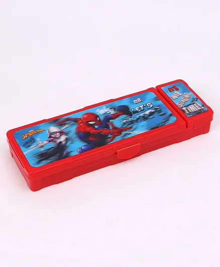 Marvel Spider Man Pencil Box with Stationery - Red