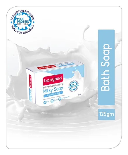 Babyhug Milk Protein Formula Daily Rich Moisturising Milky Soap - 125 gm