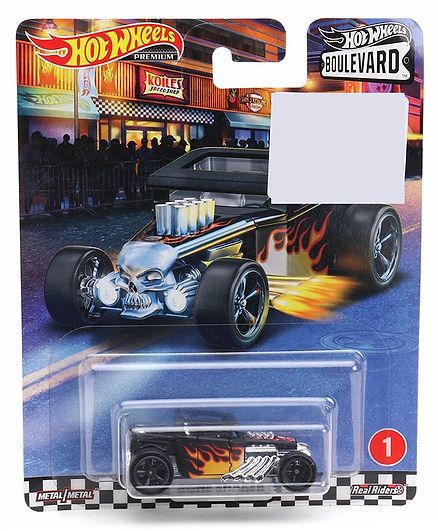 Hot wheels 2020 Boulevard 1:64 Neuf dans sa boîte RR BONE SHAKER Hot Rod Black Flames Custom