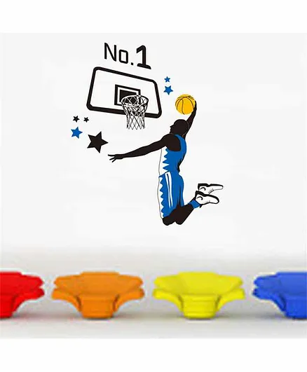 Oren Empower Basketball Wall Sticker - Multicolour
