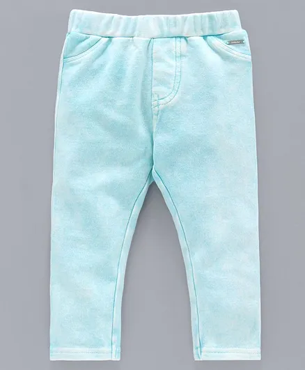 Babyoye Cotton Solid Colour Pull Up Pants - Sea Green