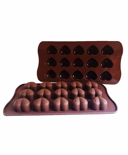 Syga Heart Shaped Silicone Mould Pack of 1 - Brown