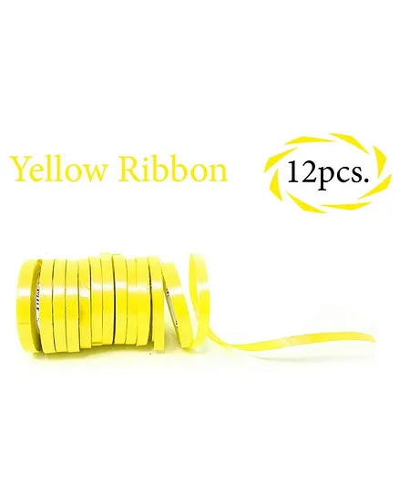 Amfin Curling Ribbons Yellow - Pack of 12 Rolls