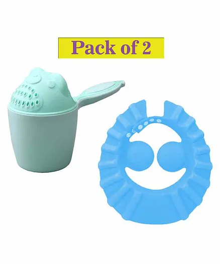 Syga Bath Cap And Rinser Pack of 2 - Green Blue