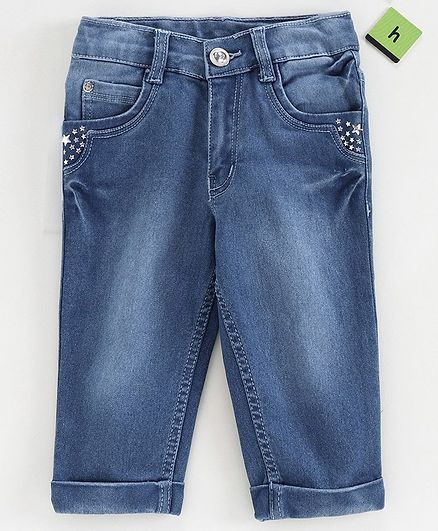 star embellished jeans