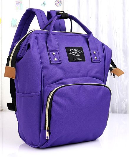 purple backpack diaper bag