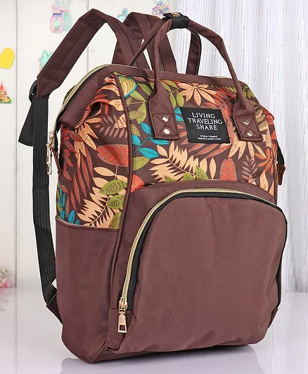 Backpack Style Diaper Bag - Brown