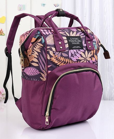 purple backpack diaper bag